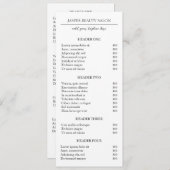 シンプルミニマルエレガントモダン価格表 (正面/裏面)