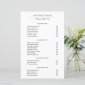 シンプルミニマルエレガントモダン価格表 (スタンド正面)