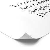 シンプルミニマルエレガントモダン価格表 ポスター (角)