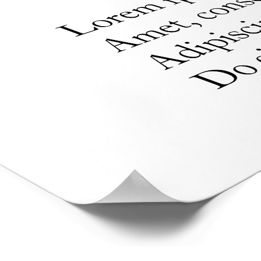 シンプルミニマルエレガントモダン価格表 ポスター (角)