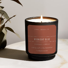 シンプルミニマルエレガントモダン焦れんが赤色 スクエアシール