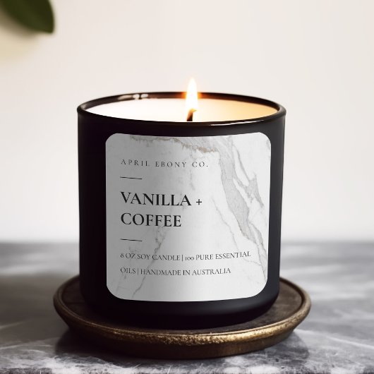 シンプルミニマルエレガントモダン白大理石S スクエアシール