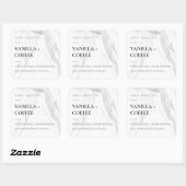 シンプルミニマルエレガントモダン白大理石S スクエアシール (シート)