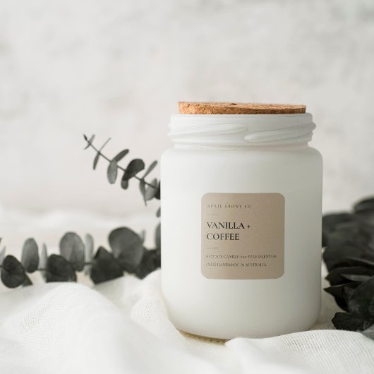 シンプルミニマルエレガントモダン素朴KRAFT スクエアシール