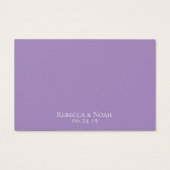 シンプルミニマルエレガントラベンダー結婚文字 (裏面)