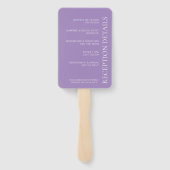 シンプルミニマルエレガントラベンダー結婚文字 ハンドファン (裏面)