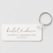 シンプルミニマルエレガントリストシックハートブライダルシャワー キーホルダー (正面)