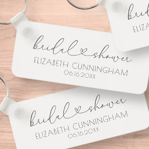 シンプルミニマルエレガントリストシックハートブライダルシャワー キーホルダー