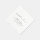 シンプルミニマルエレガントリストシックハートブライダルシャワー スタンダードカクテルナプキン (角)