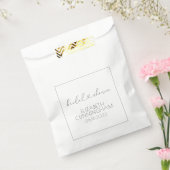 シンプルミニマルエレガントリストシックハートブライダルシャワー フェイバーバッグ (封をした状態)