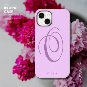 シンプルミニマルエレガントリスト薄紫紫スクリプト名 Case-Mate iPhone 14ケース