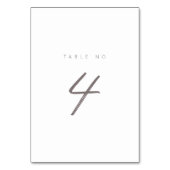 シンプルミニマルエレガントリスト表 テーブルナンバー (正面)