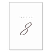 シンプルミニマルエレガントリスト表 テーブルナンバー (裏面)