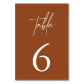 シンプルミニマルエレガントリストTerracottaテーブル番号 テーブルナンバー (裏面)