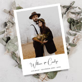 シンプルミニマルエレガント写真結婚の 招待状