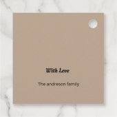 シンプルミニマルエレガント感謝していハッピーバースデーユー フェイバータグ (裏面)