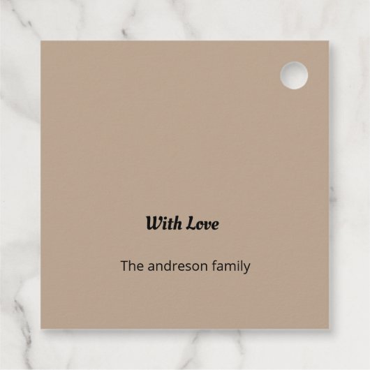 シンプルミニマルエレガント感謝していハッピーバースデーユー フェイバータグ (裏面)