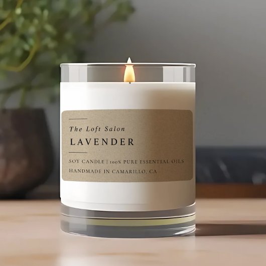 シンプルミニマルエレガント素朴Craft Candle Label ラベル