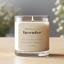 シンプルミニマルエレガント素朴Kraftキャンドルラベル