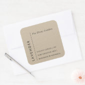 シンプルミニマルエレガント素朴Kraftキャンドルラベル スクエアシール (封筒)