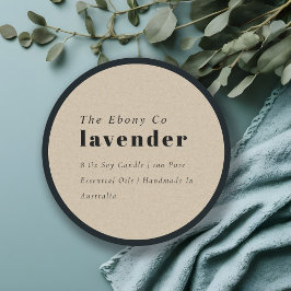 シンプルミニマルエレガント素朴Kraftキャンドルラベル ラウンドシール