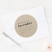 シンプルミニマルエレガント素朴Kraftキャンドルラベル ラウンドシール (封筒)