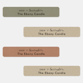 シンプルミニマルエレガント素朴Kraftキャンドルラベル ラベル