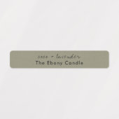シンプルミニマルエレガント素朴Kraftキャンドルラベル ラベル (デザイン1)
