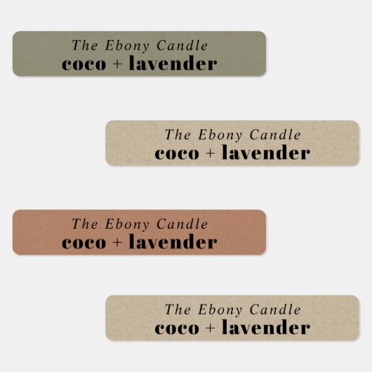 シンプルミニマルエレガント素朴Kraftキャンドルラベル ラベル (グループ)