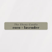 シンプルミニマルエレガント素朴Kraftキャンドルラベル ラベル (デザイン1)