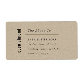 シンプルミニマルエレガント素朴Kraft石鹸ラベル ラベル