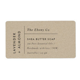 シンプルミニマルエレガント素朴Kraft石鹸ラベル ラベル