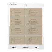 シンプルミニマルエレガント素朴Kraft石鹸ラベル ラベル (フルシート)