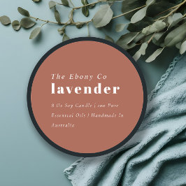 シンプルミニマルエレガント素朴Rust Candleラベル ラウンドシール