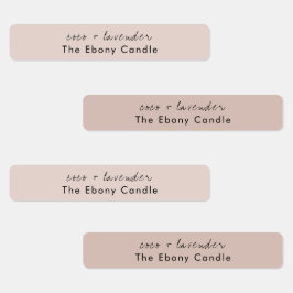 シンプルミニマルエレガント赤面キャンドルラベル ラベル