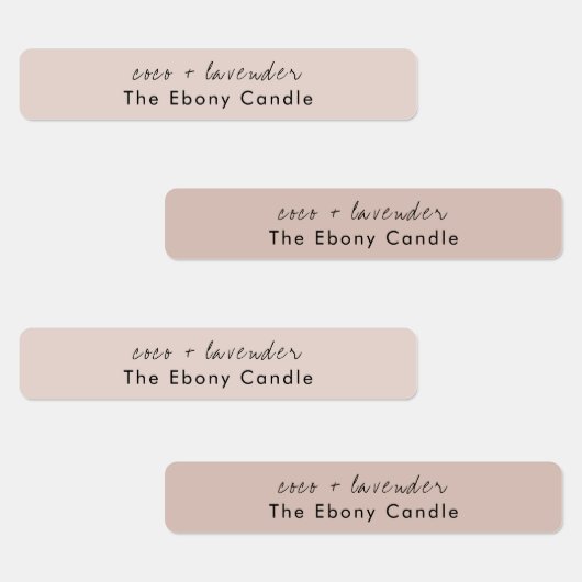 シンプルミニマルエレガント赤面キャンドルラベル ラベル (グループ)