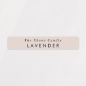 シンプルミニマルエレガント赤面キャンドルラベル ラベル (デザイン1)