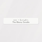 シンプルミニマルエレガント黒・白キャンドルラベル ラベル (デザイン1)