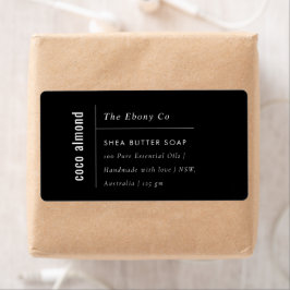 シンプルミニマルエレガント黒・白ソープラベル ラベル