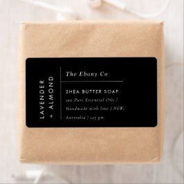 シンプルミニマルエレガント黒・白ソープラベル ラベル