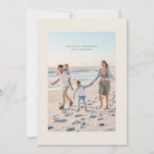 シンプルミニマルエレガントGreen Cream Christmas Photo シーズンカード (正面)