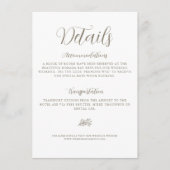 シンプルミニマルエレガントScriptの結婚詳細 エンクロージャーカード (正面)