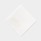 シンプルミニマルエレガントTopography Custom Wedding 箔ナプキン (右)