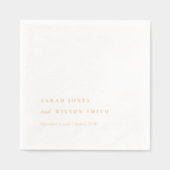 シンプルミニマルエレガントTopography Custom Wedding 箔ナプキン (正面)