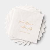 シンプルミニマルエレガントTopography Script結婚's 箔ナプキン (インサイチュ (積み重ね))