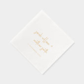 シンプルミニマルエレガントTopography Script結婚's 箔ナプキン (右)