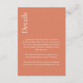 シンプルミニマルオレンジシトラス結婚ズ詳細 エンクロージャーカード (正面)