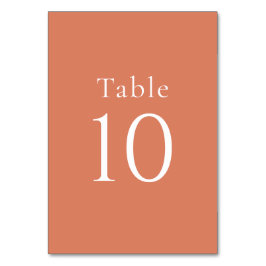 シンプルミニマルオレンジシトラス結婚ズ テーブルナンバー