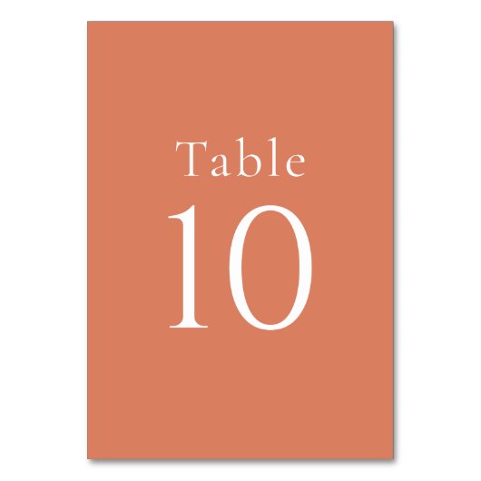 シンプルミニマルオレンジシトラス結婚ズ テーブルナンバー (正面)