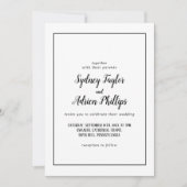 シンプルミニマルカジュアルフレーム結婚式招待状 招待状 (正面)